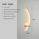 Axyaa Black Gold LED Wall Sconce for Bedroom Study Indoor Lighting