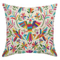Colorful Birds & Flowers Printed Pillow Covers by Axyaa - Sofa, Bedroom, Car Pillows