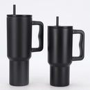 Axyaa Stainless Steel Vacuum Tumbler Mug Handle Straw Lid Cold Hot Drink Travel Car