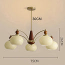 Axyaa Pink White Glass Ball Chandelier for Girl's Room or Kitchen