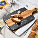 Axyaa Marble Wood Cutting Board for Kitchen: Versatile Serving Platter for Food Prep