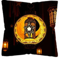Axyaa Ramadan Crescent Moon Fasting Lamp Pillow Cover for Home Décor