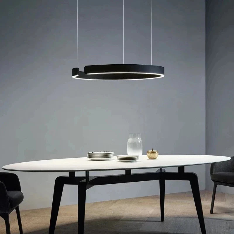 Axyaa Stainless Steel Semicircle Chandelier for Modern Living Room, Bedroom, and Dining