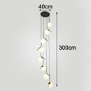 Axyaa Nordic Stair Chandelier, Living Room Pendant Lights, Ceiling Light, Indoor Lighting