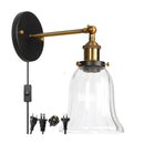 Axyaa Industrial Glass Wall Sconce Art Light for Stair, Foyer, Bedroom & Dining Room