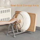 Axyaa Stainless Steel Dish Drainer Rack & Lid Holder Organize Cabinet Pots Pans