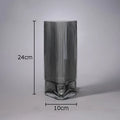 Axyaa Relief Stripe Glass Vase: Modern Minimalism Decor for Flowers, Desk, and Crafts