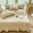 Axyaa Cotton Summer Quilt Set - Breathable Machine Washable Lightweight Bedding
