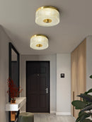 Axya Round Bedroom Ceiling Light - All Copper, Simple Design, Luxury Aesthetics