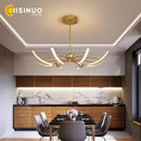 Axyaa Octopus LED Chandelier: Matte Black/White Finish, Dimmable Pendant Lighting