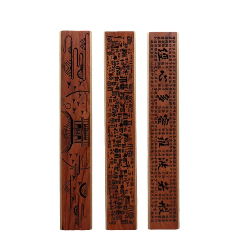 Axya Wood Core Incense Burner with Red Wood Tea Way Zen Design