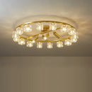 Axyaa Crystal Cube LED Ceiling Light for Luxury Living Room and Hotel Bedroom