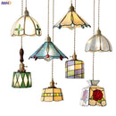 Axyaa Colorful Glass Copper LED Pendant Lights for Kitchen Bedroom Living Room