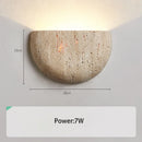Axyaa Retro Medieval Style Yellow Stone Led Wall Lamp for Bedroom Decor