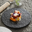 Axyaa Frosted Black & White Western Plate Set, Electroplated Cake & Steak Flat Plate