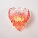 Axyaa Pink Glass Wall Lamp, French Romantic Restaurant Bedside Light