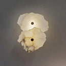 Axyaa Marble Copper LED Wall Lamp: Luxury Sconce for Modern Living Spaces