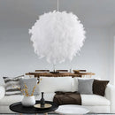 Axyaa Goose Feather Pendant Lamp: Nordic Chandelier for Bedroom and Dining Room