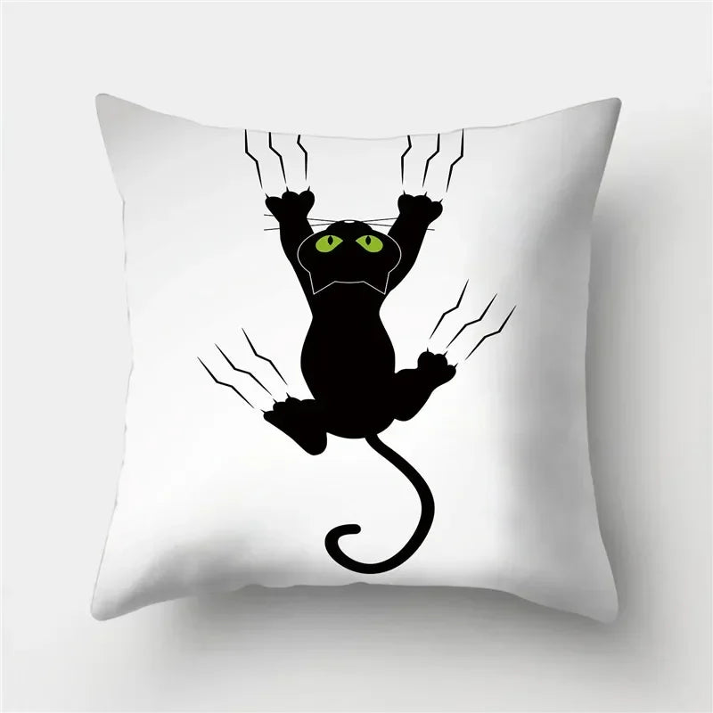 Cute Cat Cushion Cover 45x45cm - Axyaa Home Decor Pillowcases