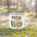 Axyaa Enamel Camping Coffee Handle Cup Nature Hiking Water Tea Mug