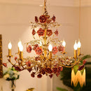 Axyaa Vintage Rose Flower Pendant Lamp for Dining Room and Bedroom