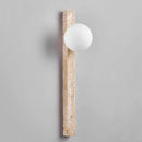 Axyaa Modern Cream Living Room Wall Lamp - Rectangular Natural Stone Bedroom Light