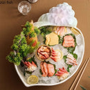 Axyaa Conch Ceramic Sashimi Plate: Elegant Seafood Display for Molecular Cuisine