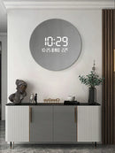 Axyaa Circular Decorative Human Body Induction Digital Clock Wall Lamp Living Room Wall