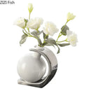 Axyaa Ceramic Vase Potted Plant Modern Home Desk Decoration Flower Arrangement