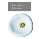 Axyaa Matte Stone Plate Tableware for French Western Food, Steak & Fruit Salad