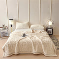 Axyaa Velvet Carved Winter Bed Blanket | Luxury Thick Plush Sofa Throw Blanket