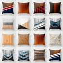 Axyaa Wood Texture Marble Pillowcases - Geometric Cushions Case for Home Decor
