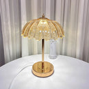 Axyaa Retro Crystal Desk Lamp: High-End Bedroom Ornament & Night Light