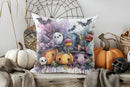 Axyaa Cute Ghosts Campfire Halloween Pillow Cover