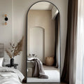 Axyaa Rectangular Full Body Mirror with Stand, 58"x18" Oversized Floor Mirror for Bedroom
