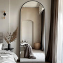 Axyaa Rectangular Full Body Mirror with Stand, 58"x18" Oversized Floor Mirror for Bedroom