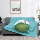 Axyaa Pink Axolotl Fleece Blanket for Bedroom & Home - Ultra-Soft & Adorable
