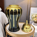Axyaa European Style Ceramic Vase - 45cm Large Handcrafted Foyer Decoration & Storage Jar