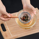 Axyaa Stainless Steel Colander with Wooden Handle and Multi-function Grid