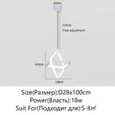 Axyaa Modern LED Pendant Lamp White/Black for Home Decoration
