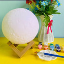 Axyaa Moon Lamp Night Light with Stand, Starry Bedroom Decor Kids Gift