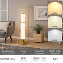 Axyaa Nordic Floor Lamp Iron Base LED Cream Lampshade Home Decor