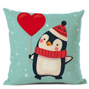 Axyaa Penguin Cushion Cover: Cute Sofa Pillow for Kids & Living Room, 45x45cm