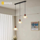 Axyaa Wooden & Glass Pendant Chandelier for Dining Room & Restaurant