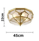 Axyaa Classic Copper Ceiling Light with Glass Shade for Home Decor Lighting