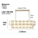 Axyaa Nordic LED Chandelier | Minimalist Acrylic Lamp for Living Room, Bedroom, and Lobby