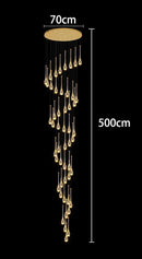 Axyaa Crystal Chandeliers LED Ceiling Lamp for Living Room