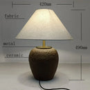 Axyaa Ceramic Table Lamp Japanese Nordic Style Bedroom Decor Resin Desk Light