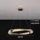 Axyaa Gold Crystal LED Chandelier with Remote for Living Room, Bedroom, Kitchen