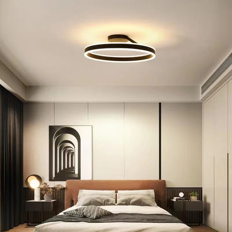 Axya Modern Minimalist Ring LED Ceiling Chandelier for Dining Living Room Bedroom Decor